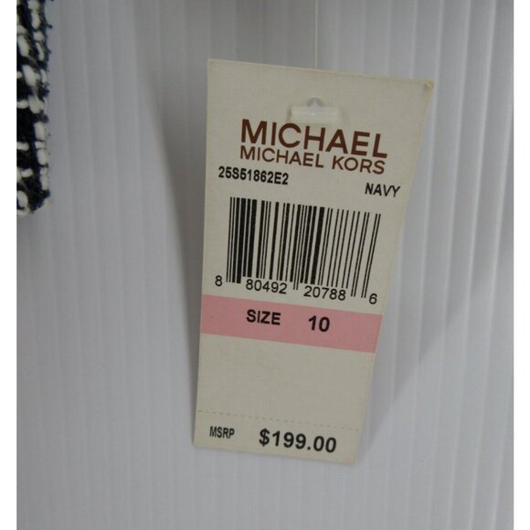 Michael Kors Blazer 10 Silk Tweed Jacket Business Preppy Y2K NEW - Picture 4 of 11